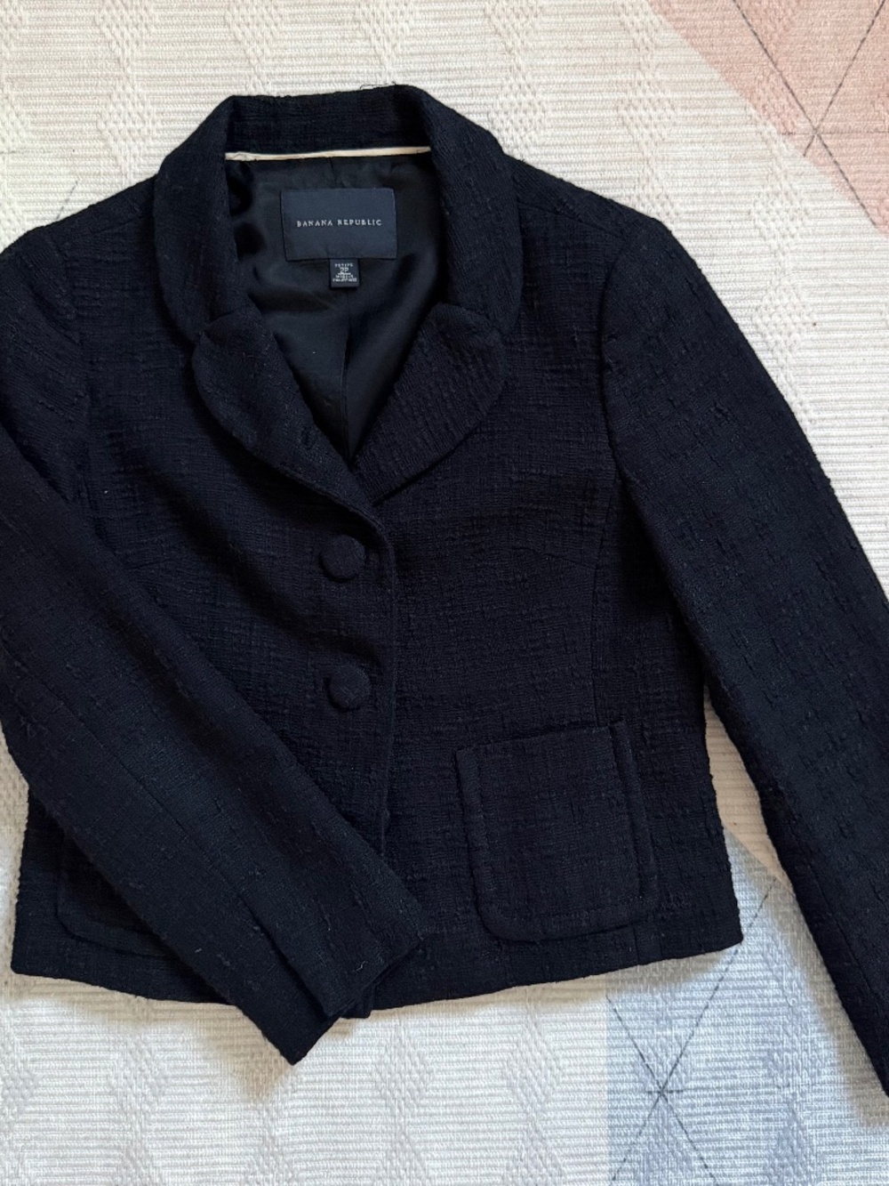 Banana Republic Women's black cotton blazer size 2P
